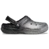 Classic Lined Clog à doublure en Glitter « Noir Argent »