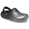 Classic Lined Clog à doublure en Glitter « Noir Argent »