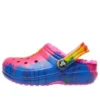 Classic Lined Clog à motif Tie-Dye et doublure « Bleu Rose »