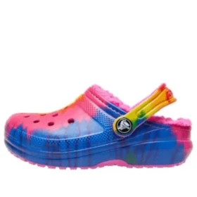 Classic Lined Clog à motif Tie-Dye et doublure « Bleu Rose »