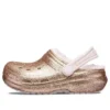 Classic Lined Clog à paillettes « Gold Pink »