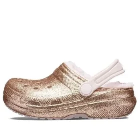 Classic Lined Clog à paillettes « Gold Pink »
