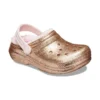 Classic Lined Clog à paillettes « Gold Pink »