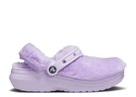 Classic Lined Clog pour femme « Fur Sure – Lavande »