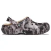 Classic Lined Clog teint à l&rsquo;eau de Javel « Black White Beige »