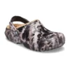 Classic Lined Clog teint à l&rsquo;eau de Javel « Black White Beige »