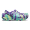 Classic Lined Marbled Clogs « Neon Purple Multi »