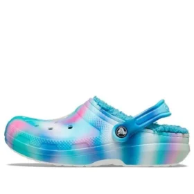 Classic Lined Solarized Sabots « White Blue Aqua »