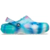 Classic Lined Solarized Sabots « White Blue Aqua »