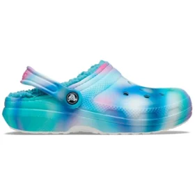 Classic Lined Solarized Sabots « White Blue Aqua »