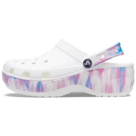 Classic Platform Clog « Dream » « Blanc-Violet »