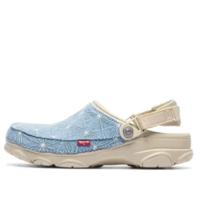 Crocs x Levi&rsquo;s Sashiko All-Terrain Sabot « Bone Blue »