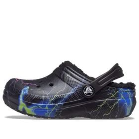 Fuzz-Lined Classic Lined Clog « Black Lightning »