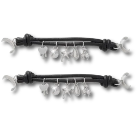 Lot de 2 Bijoux Jibbitz « Silver Icons » pour sandales