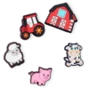 Lot de 5 bijoux de chaussures Jibbitz™ « Animaux de la ferme mignons » Lot de 5 bijoux de chaussures Jibbitz™ « Animaux de la ferme mignons »