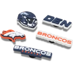 Lot de 5 Bijoux de chaussures Jibbitz™ « Denver Broncos » de la NFL