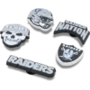 Lot de 5 Bijoux de chaussures Jibbitz™ des Las Vegas Raiders de la NFL Lot de 5 Bijoux de chaussures Jibbitz™ des Las Vegas Raiders de la NFL