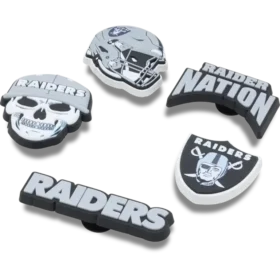 Lot de 5 Bijoux de chaussures Jibbitz™ des Las Vegas Raiders de la NFL