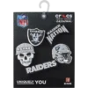 Lot de 5 Bijoux de chaussures Jibbitz™ des Las Vegas Raiders de la NFL Lot de 5 Bijoux de chaussures Jibbitz™ des Las Vegas Raiders de la NFL
