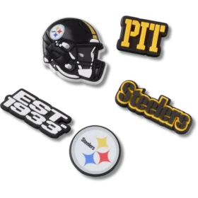 Lot de 5 Bijoux de chaussures Jibbitz NFL Pittsburgh Steelers