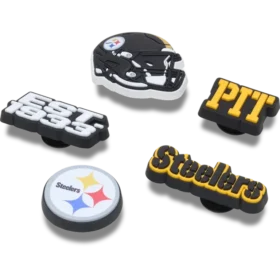 Lot de 5 Bijoux de chaussures Jibbitz NFL Pittsburgh Steelers