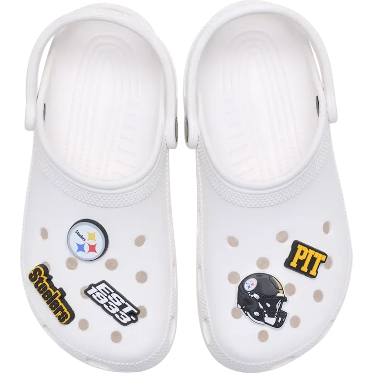 Lot de 5 Bijoux de chaussures Jibbitz NFL Pittsburgh Steelers Lot de 5 Bijoux de chaussures Jibbitz NFL Pittsburgh Steelers