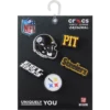 Lot de 5 Bijoux de chaussures Jibbitz NFL Pittsburgh Steelers Lot de 5 Bijoux de chaussures Jibbitz NFL Pittsburgh Steelers
