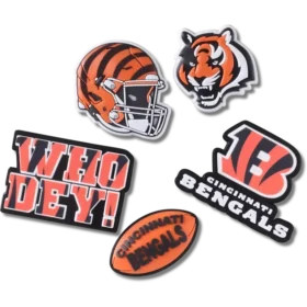 Lot de 5 Bijoux de chaussures Jibbitz™ pour les Bengals de Cincinnati (NFL)