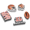Lot de 5 Bijoux de chaussures Jibbitz™ pour les Bengals de Cincinnati (NFL)