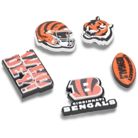 Lot de 5 Bijoux de chaussures Jibbitz™ pour les Bengals de Cincinnati (NFL)