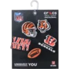 Lot de 5 Bijoux de chaussures Jibbitz™ pour les Bengals de Cincinnati (NFL)