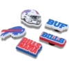 Lot de 5 Bijoux de chaussures Jibbitz pour les « Buffalo Bills » de la NFL Lot de 5 Bijoux de chaussures Jibbitz pour les « Buffalo Bills » de la NFL