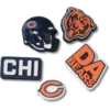 Lot de 5 Bijoux de chaussures Jibbitz pour les Chicago Bears de la NFL Lot de 5 Bijoux de chaussures Jibbitz pour les Chicago Bears de la NFL