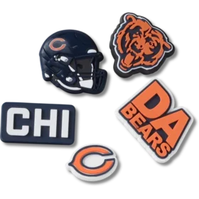 Lot de 5 Bijoux de chaussures Jibbitz pour les Chicago Bears de la NFL