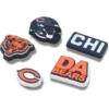 Lot de 5 Bijoux de chaussures Jibbitz pour les Chicago Bears de la NFL Lot de 5 Bijoux de chaussures Jibbitz pour les Chicago Bears de la NFL