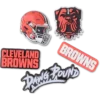 Lot de 5 bijoux de chaussures Jibbitz pour les « Cleveland Browns » de la NFL Lot de 5 bijoux de chaussures Jibbitz pour les « Cleveland Browns » de la NFL