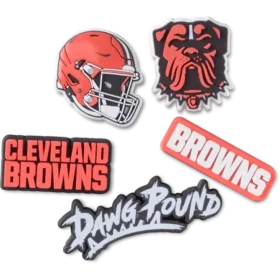 Lot de 5 bijoux de chaussures Jibbitz pour les « Cleveland Browns » de la NFL