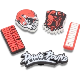 Lot de 5 bijoux de chaussures Jibbitz pour les « Cleveland Browns » de la NFL