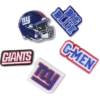 Lot de 5 bijoux de chaussures Jibbitz pour les Giants de New York (NFL) Lot de 5 bijoux de chaussures Jibbitz pour les Giants de New York (NFL)