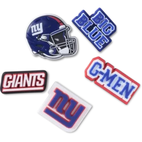 Lot de 5 bijoux de chaussures Jibbitz pour les Giants de New York (NFL)