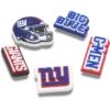 Lot de 5 bijoux de chaussures Jibbitz pour les Giants de New York (NFL) Lot de 5 bijoux de chaussures Jibbitz pour les Giants de New York (NFL)