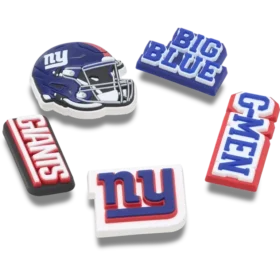 Lot de 5 bijoux de chaussures Jibbitz pour les Giants de New York (NFL)