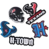 Lot de 5 bijoux de chaussures Jibbitz pour les « Houston Texans » de la NFL Lot de 5 bijoux de chaussures Jibbitz pour les « Houston Texans » de la NFL