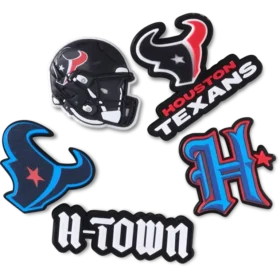 Lot de 5 bijoux de chaussures Jibbitz pour les « Houston Texans » de la NFL