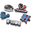 Lot de 5 bijoux de chaussures Jibbitz pour les « Houston Texans » de la NFL Lot de 5 bijoux de chaussures Jibbitz pour les « Houston Texans » de la NFL