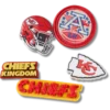 Lot de 5 Bijoux de chaussures Jibbitz pour les « Kansas City Chiefs » de la NFL Lot de 5 Bijoux de chaussures Jibbitz pour les « Kansas City Chiefs » de la NFL