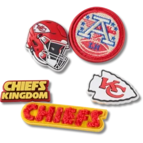 Lot de 5 Bijoux de chaussures Jibbitz pour les « Kansas City Chiefs » de la NFL