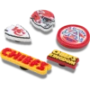 Lot de 5 Bijoux de chaussures Jibbitz pour les « Kansas City Chiefs » de la NFL Lot de 5 Bijoux de chaussures Jibbitz pour les « Kansas City Chiefs » de la NFL
