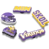 Lot de 5 bijoux de chaussures Jibbitz pour les « Minnesota Vikings » de la NFL Lot de 5 bijoux de chaussures Jibbitz pour les « Minnesota Vikings » de la NFL