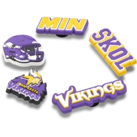 Lot de 5 bijoux de chaussures Jibbitz pour les « Minnesota Vikings » de la NFL